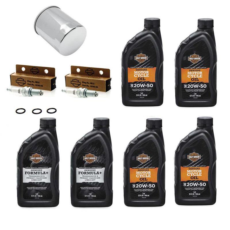 Kit tagliando completo Revtech Harley Davidson Twin cam 1999-2017 filtro  cromato