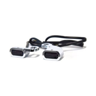 Set frecce anteriori a Led cromate 00-14 Softail; 99-17 Dyna; 96-03 XL