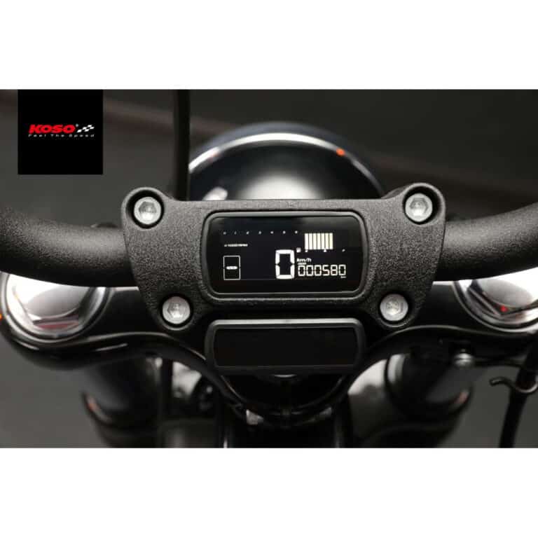 Tachimetro Nero KOSO D2 Softail Milwaukee Eight - immagine 3