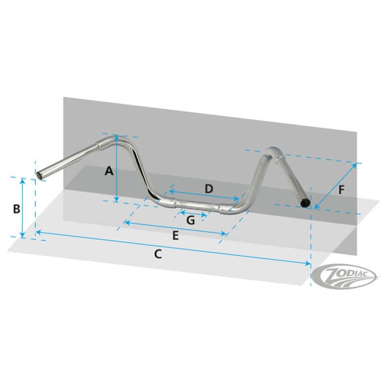 Manubrio 12" ChiZeled Bar FLTR 1.25" cromato - immagine 2